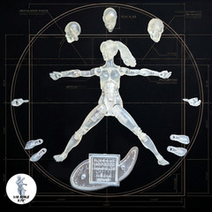 Crystal Clear Female Body Vitruvian H.A.C.K.S. Action Figure Blank 1:18 Scale