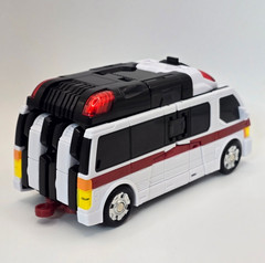 Metal Cardbot W Bloodwing Bat Ambulance Transformer Robot Korean Toy