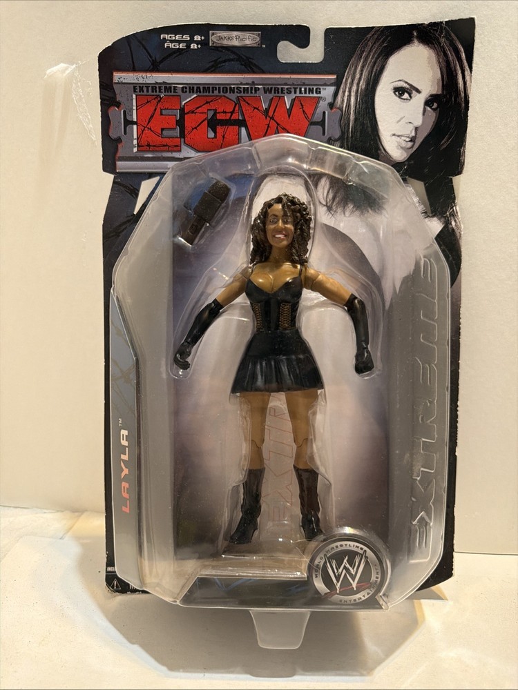2007 WWE Layla ECW Jakks Action Figure Series 3 Wrestling Complete With Skirt