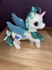 Set Of 2 Member’s Mark Pink & White Pony Unicorn Figure Removable Wings UNBOXED