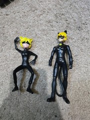 Lot of 2 Miraculous Cat Noir Figures – 6 Inches and 5 Inches