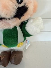 Vintage 1988 Acme Nintendo Super Mario Bros. 9″ Luigi Plush Toy Doll With Tags