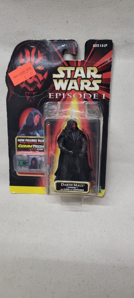 1999 Hasbro Star Wars Ep. 1 Com Tech Darth Maul Figure