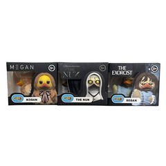 Mini Tubbz Cosplay Duck Horror – Megan, “The Exorcist” Regan, the NUN – Lot Of 3