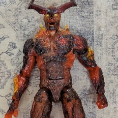 Demon Monster Action Figure Brown/Red/Black/Orange w/ Sword & Alternate Hands