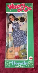 VINTAGE 1974 MEGO WIZARD OF OZ DOROTHY W/TOTO ” 8″ DOLL W/ORIG BOX – NIB
