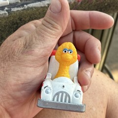 Die Cast Metal Sesame Street Cars Big Bird Popcorn Truck & Ernie VTG 1981 1983