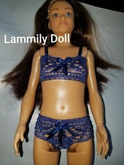 Lace Handmade Lingerie 1/6 Curvy Barbie Doll Kumik Hottoys Bra Panty