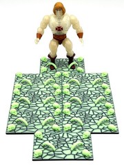 LOT OF 8 GLOW IN THE DARK CUSTOM STANDS FIT 5.5” MOTU. DISPLAY BASE STAND.