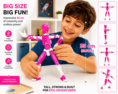 Large 13.78″ Articulated Robot Dummy Action Figure, Fully Poseable Mannequin
