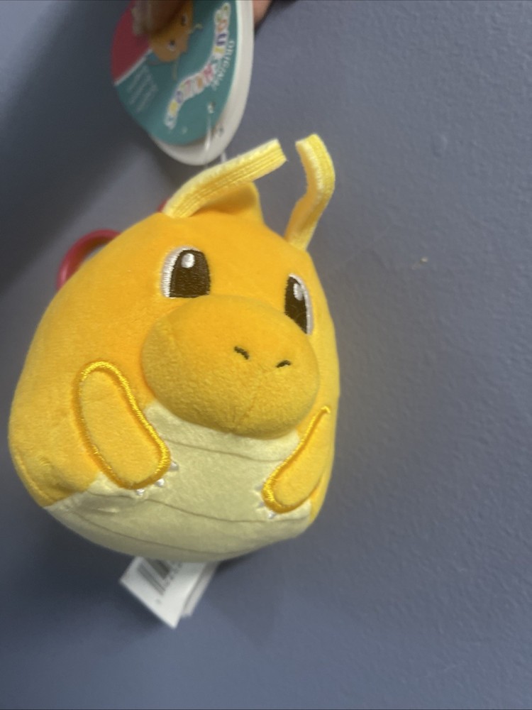 2026 Squishmallows Pokemon DRAGONITE 3.5” Plush Clip Hard To Find Brand New