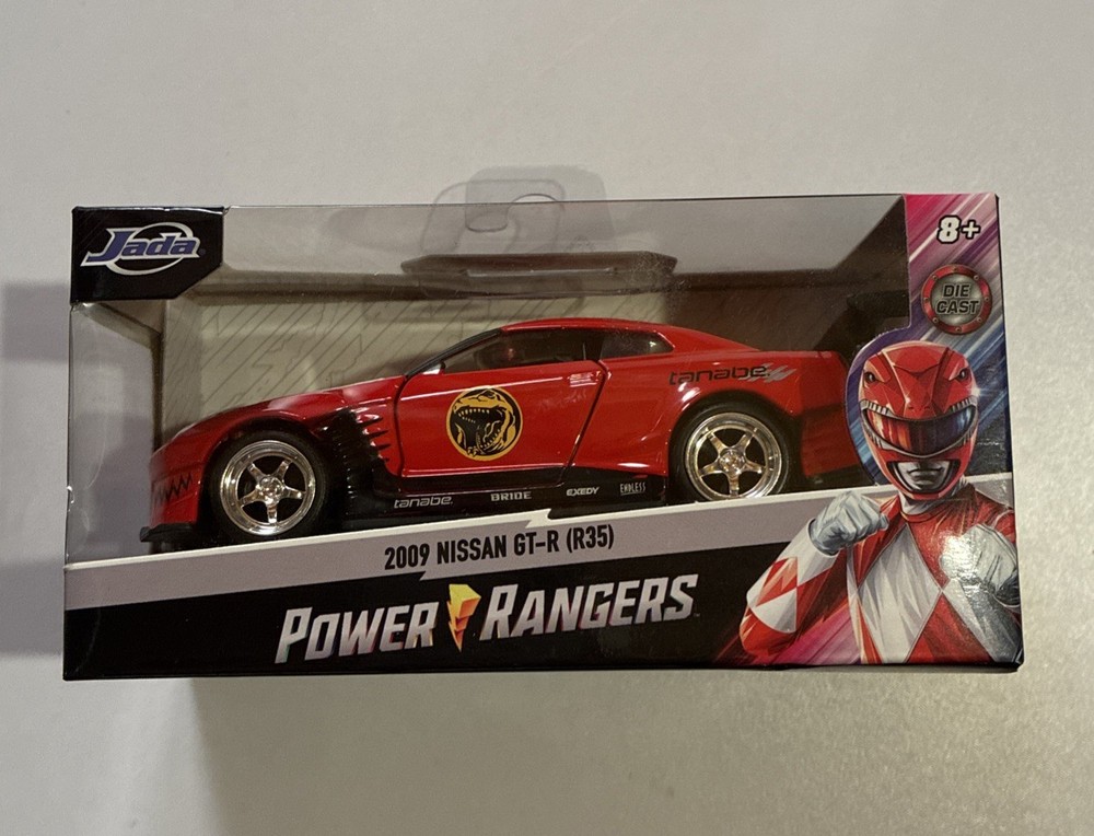Power Rangers 2009 Nissan GT-R (R35) Red Ranger JADA Toys – Die Cast 1:32