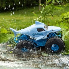 Monster Jam Megalodon Remote Control Truck 1:15 RC Car Drives on Water Toy Shark