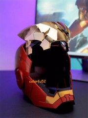 AUTOKING Iron Man MK5 1:1 Helmet Wearable Voice-control Golden Mask Cosplay US!!