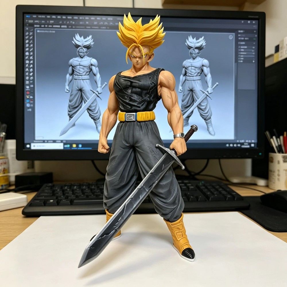 Dragon Ball Future Trunks Figure 21.5cm Super Saiyan PVC Statue Model