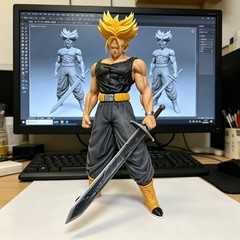 Dragon Ball Future Trunks Figure 21.5cm Super Saiyan PVC Statue Model