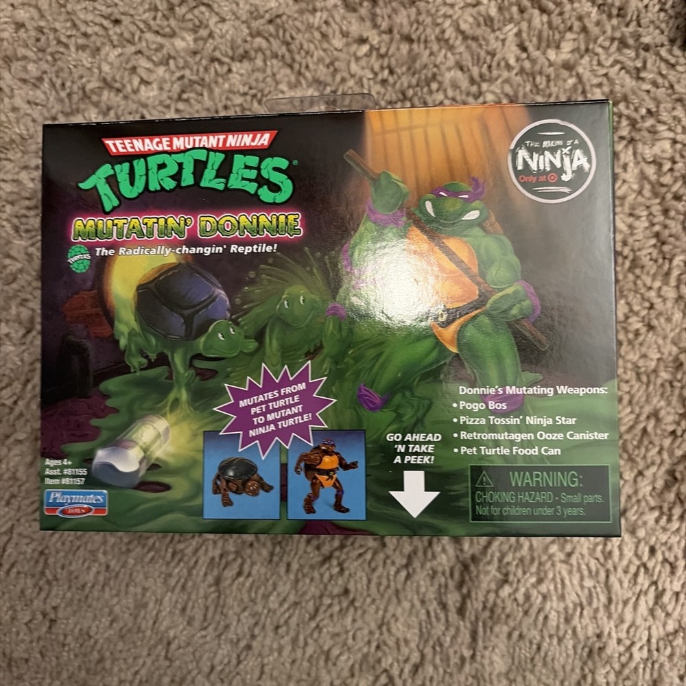 PlaymatesToys Mutatin’ Donnie Action Figure Donatello Sealed