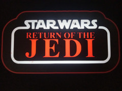 Retro ROTJ Return of the Jedi logo lightbox sign for vintage Star Wars display