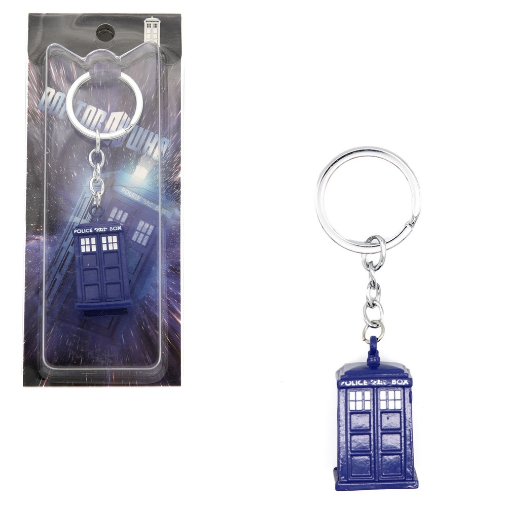 TARDIS Doctor Who 1.5 in. Keychain Action Figure (T.A.R.D.I.S. Police Box)