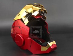 Iron Man Gold MK5 Helmet Electronic Voice Activated Open&Close Mask Autoking New