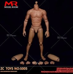 1/6 Scale Male Muscle Action Figure Body 12 Inch Jointed Model with Extra Hands