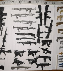 Vintage Mixed Lot GI Joe Army Action Hero Weapons Guns & Knives 50+ Pieces