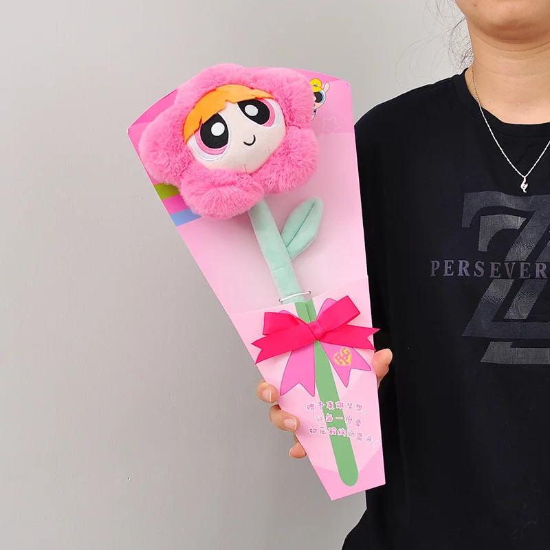 Powerpuff/Girls Series Plush Toy Creativity Artificial Flowers Stuffed Toy Gift