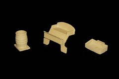 MARX Covered Wagon accessories seat barrel box buckboard 60mm toy soldiers