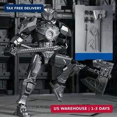 2 Pack T13 Action Figure Set, Already Assembled Titan 13 Robot, 5.5 Inch Posable