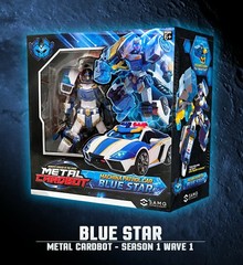 Metal Cardbot Wave 1 Set of 6 W/ Bonus Steel Hook Heavy Iron Shadow X Blue Star