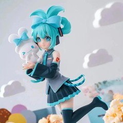 Hot 20CM Anime Hatsune Miku X Cinnamoroll Figure Anime Peripheral Collectible