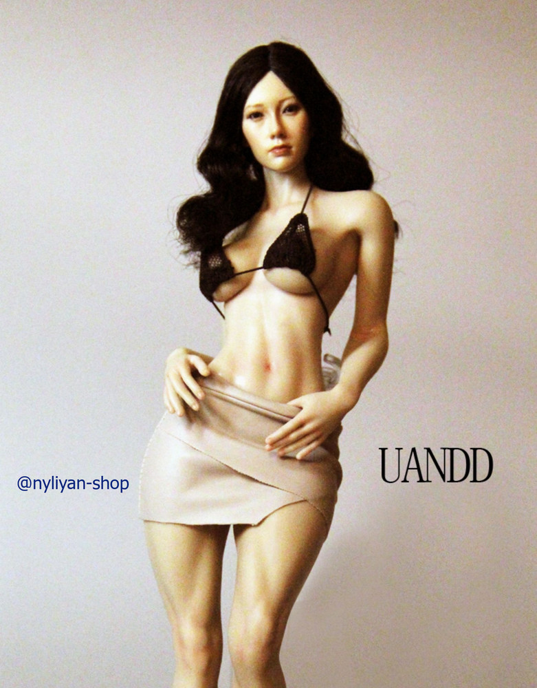 UDDOLL 1/6 Female Thin Waist Wide Hip Finger Bone Seamless Silicone Body 12″Doll