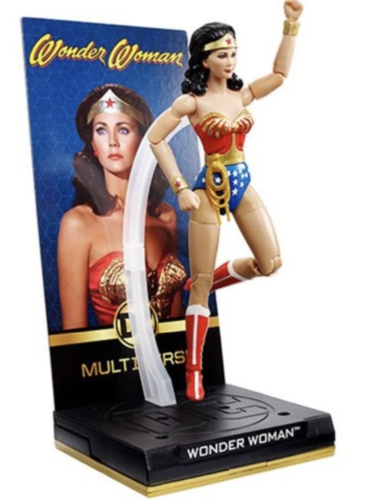 Mattel Lynda Carter Wonder Woman DC Multiverse 7″ Action Figure Display Stand D