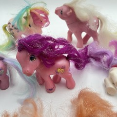Vintage My Little Pony 1980s G1 action figures Various Sizes Plastic Lot Of 11