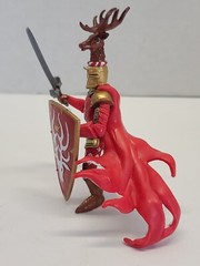 Papo Medieval Knight Action Figure Fantasy Cavalry Horse Stag Deer Red Gold