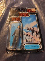 Vintage Star Wars Tri Logo ROTJ AT-AT Commander MOC Not Mint