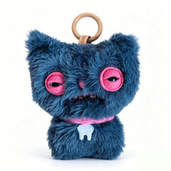 Fuggler Toothy Monster Mini Plush Keychain Pendant Alley Cats Series Toy 3.9in
