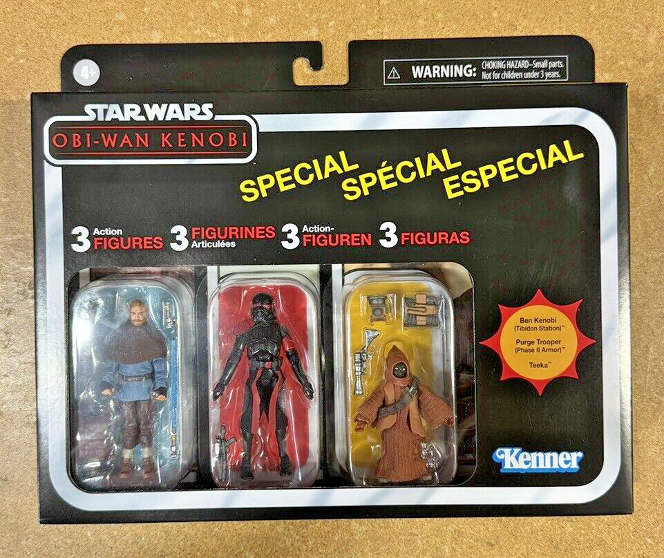 Star Wars Vintage Collection Obi-Wan Kenobi Kenobi Teeka Purge Trooper 3 Pack J1