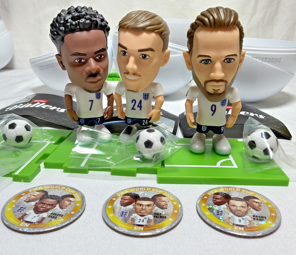 ZURU Ballers FIFA World Cup 2026 England Set Saka Palmer Harry Kane Rare