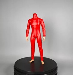 1/6 Male PU Leather Bodysuit Jumpsuit Clothes For 12” PH HT TBL Figure Body