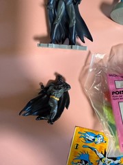 Batman Vintage Small Figures and Stickers and Comic Book Lot