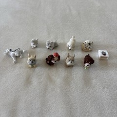 Vintage 1990 Puppy in My Pocket Dog Flocked Figures Lot of 8