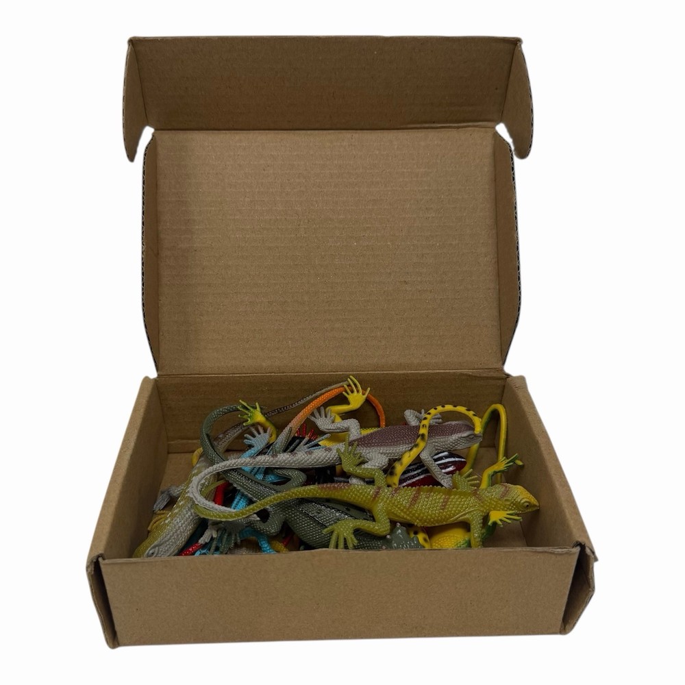 Guaishou Artificial Model Reptile Lizard Animal 12 Piece Set, Multi Color