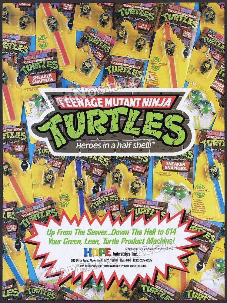 Teenage Mutant Ninja Turtles – Original 1990 Trade AD / ADVERT_ Hope Ind. _ TMNT