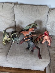 Lot Of 7 Soft Rubber Dinosaurs From Toys R Us Variety Of Species
