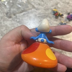 Lot Of 5 Vintage Smurf PVC Plastic Figures, Skateboard, Mushroom Sports