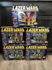 1998 Toy Island Collection 5 Lazer Wars Figures All Factory Sealed Grosser Ttosc