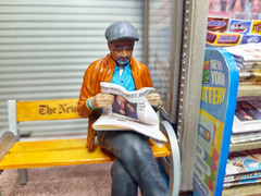 Newsstand New York Times 1/18 scale Diorama Garage Accessories (Handmade)