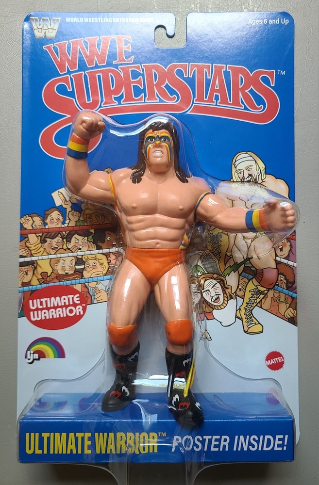 WWE LJN MATTEL SUPERSTARS ULTIMATE WARRIOR 8″ ACTION FIGURE BLUE CARD SHIPS NOW