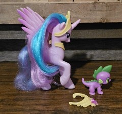 My Little Pony G4 MLP FIM Royal Castle Friends Spike Celestia Figure Set